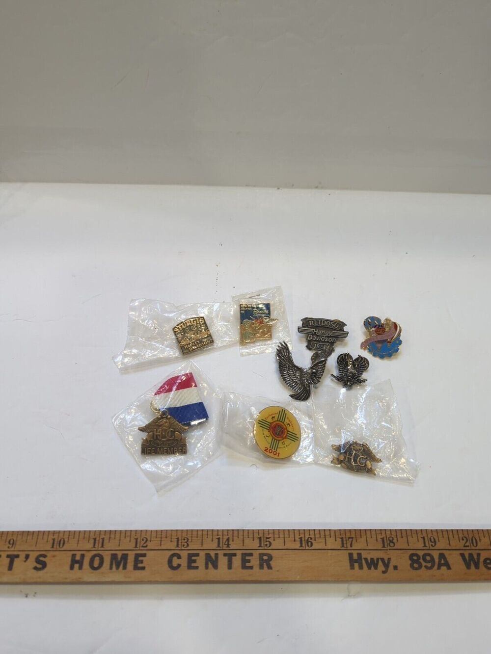 9‎ Assorted New And Used Harley-Davidson Owners Group Pins 1985 Thru 2001